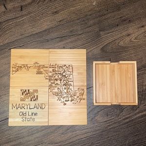 Maryland State Wooden Coasters